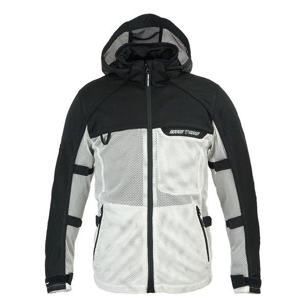 ROUGH&ROAD ラフアンドロードダイレクトエアメッシュパーカーFP ブラック/プラチナシルバー M サイズ RR7352BK/SV2(2589973)代引不可 送料無料