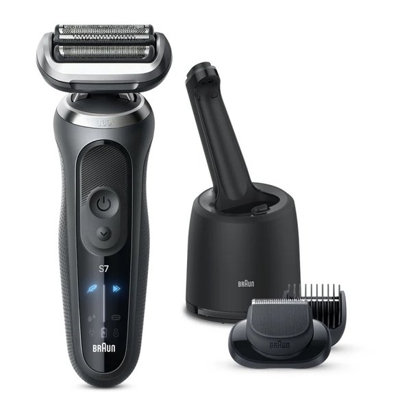 BRAUN ブラウンメンズシェーバー 密着シリーズ7 充電式/3枚刃/洗浄機付きモデル/グレー 72-G7500cc(2608840)送料無料 15,869円