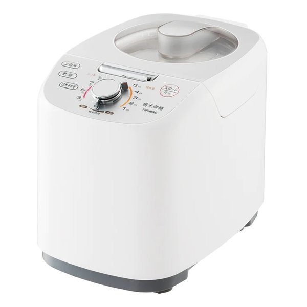 TWINBIRD ツインバードコンパクト精米器 精米御膳 1〜5合/ホワイト MR-E751W(2608978)送料無料
