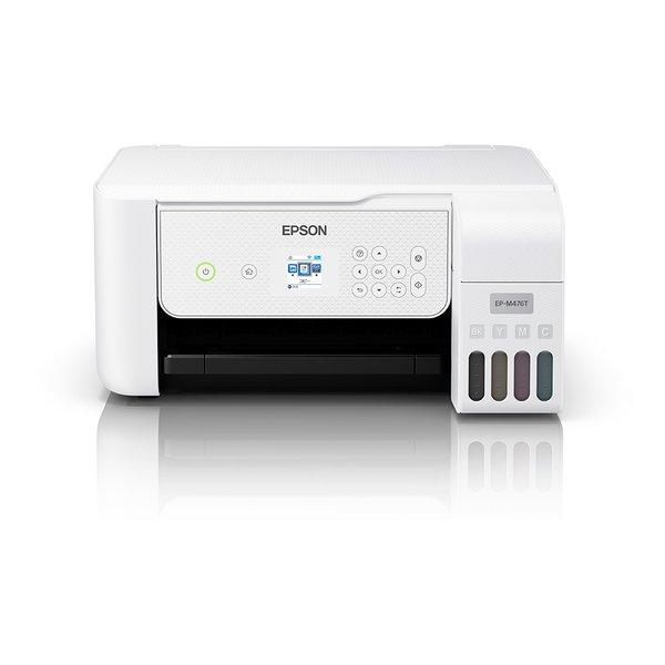 EPSON エプソンA4カラーインクジェット複合機 エコタンク搭載モデル 1.44型液晶 スマホ対応 ホワイト EP-M476T(2587309)送料無料
