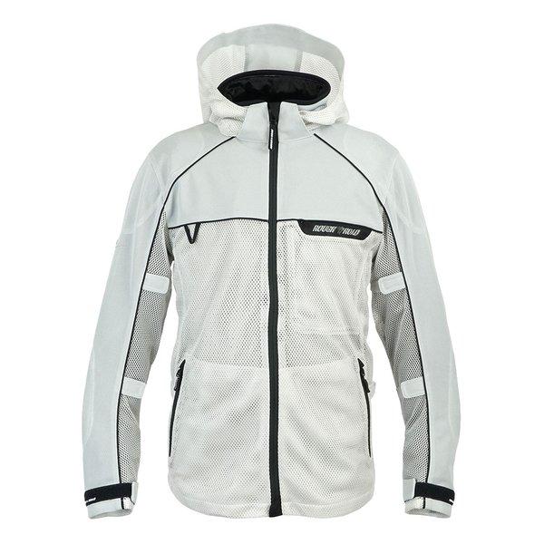 ROUGH&ROAD ラフアンドロードバイク用 RR7352 ダイレクトエアメッシュパーカーFP プラチナシルバー Lサイズ RR7352/P.SILVER/L(2589988)代引不可 送料無料