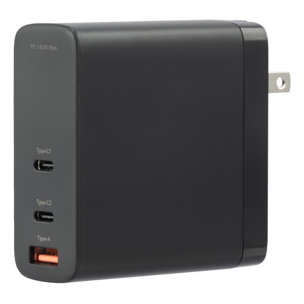 GREEN HOUSE グリーンハウスAC-USBアダプタ/Type-A1&C2/GaN/PD140W/ブラック GH-JD3GB-BK GH-JD3GB-BK(2588953)送料無料