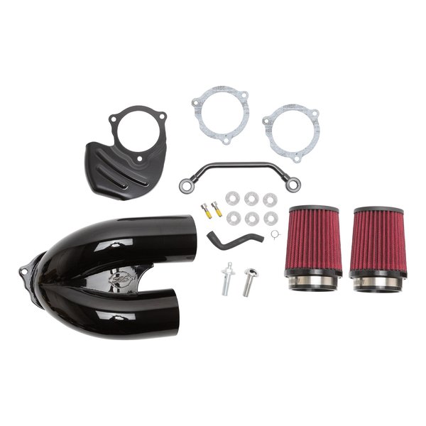 S&S Cycle Inc（エスアンドエスサイクル）チューンドインダクション エアクリーナーキット ブラック 170-0567A(2625189)代引不可 送料無料
