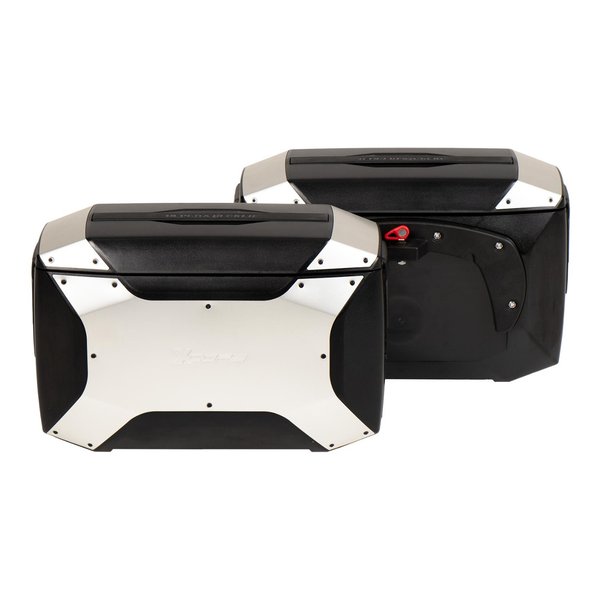 HEPCO&BECKER（ヘプコアンドベッカー）サイドケース Xコア C-Bowサイドキャリア用 左右セット ブラック/シルバー 6102950000(2631462)代引不可 送料無料