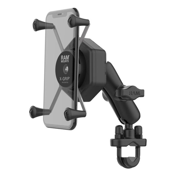 RAM MOUNTS ラムマウント防振Xグリップ M ＆U字クランプベースセット 標準アーム φ12.7-31.75mm対応 RAM-B-149Z-UN10-462(2635699)代引不可 送料無料