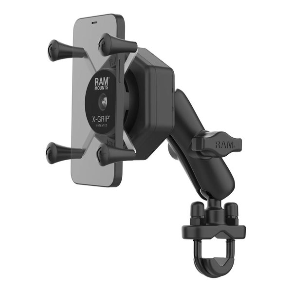 RAM MOUNTS ラムマウント防振Xグリップ S ＆U字クランプベースセット 標準アーム φ12.7-31.75mm対応 RAM-B-149Z-UN7-462(2635704)代引不可 送料無料