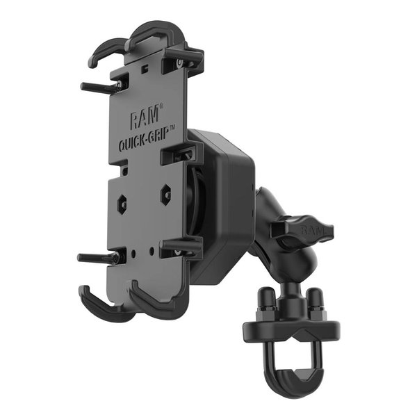 RAM MOUNTS ラムマウント防振クレイドルホルダー M ＆U字クランプベース ショートアーム φ12.7-31.75mm対応 RAM-B-149Z-A-PD4-462(2635708)代引不可 送料無料