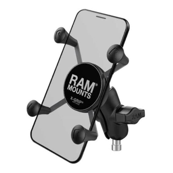 RAM MOUNTS ラムマウントXグリップS＆M8ボルトベースセット ショートアーム 1インチボール RAM-B-367-A-UN7U P107-3090(2576003)代引不可 送料無料