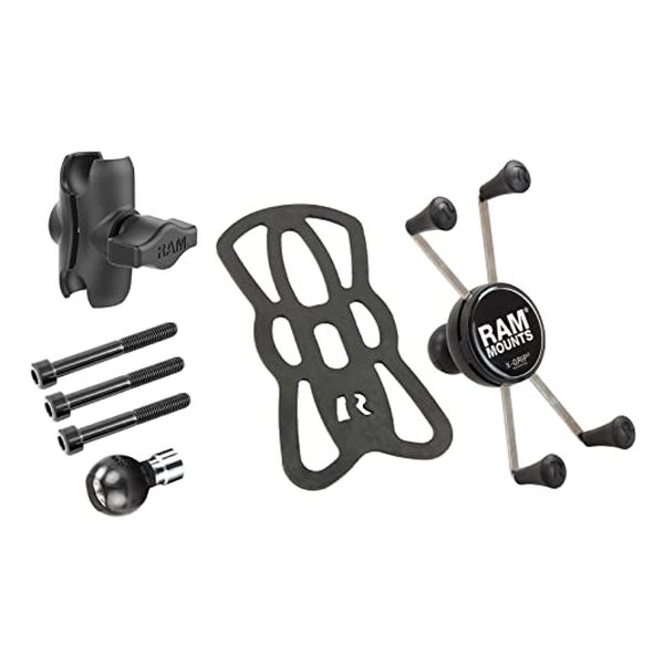 RAM MOUNTS ラムマウントXグリップM＆M8ボルトベースセット ショートアーム 1インチボール RAM-PL6 P107-6132(2576005)代引不可 送料無料