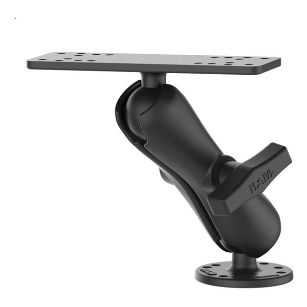 RAM MOUNTS ラムマウント魚探マウントM＆AMPSラウンドベース 標準アーム 1.5インチボール RAM-111U P109-7987(2576015)代引不可 送料無料