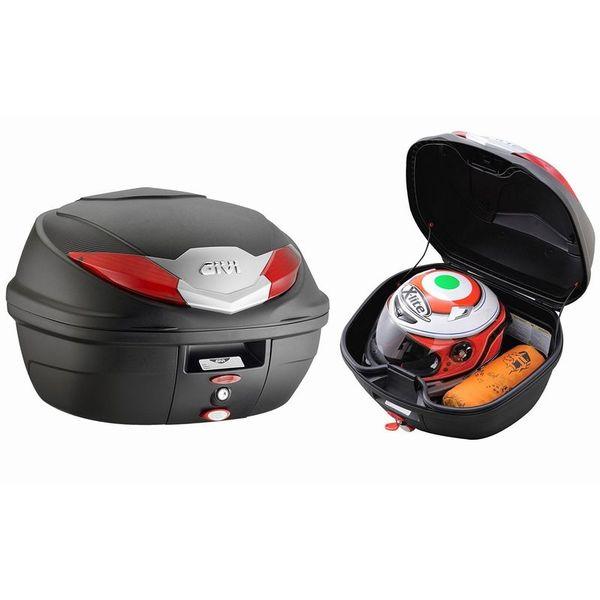 GIVI ジビB360N モノロックケース 無塗装 ブラック レッドレンズ D92285(2387982)代引不可 送料無料