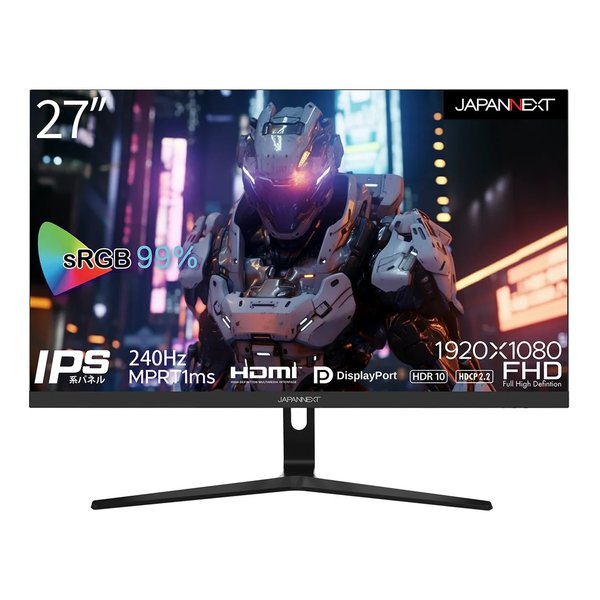 JAPANNEXT ジャパンネクスト27型ゲーミングモニター JN-I27FR240-N(2579408)送料無料