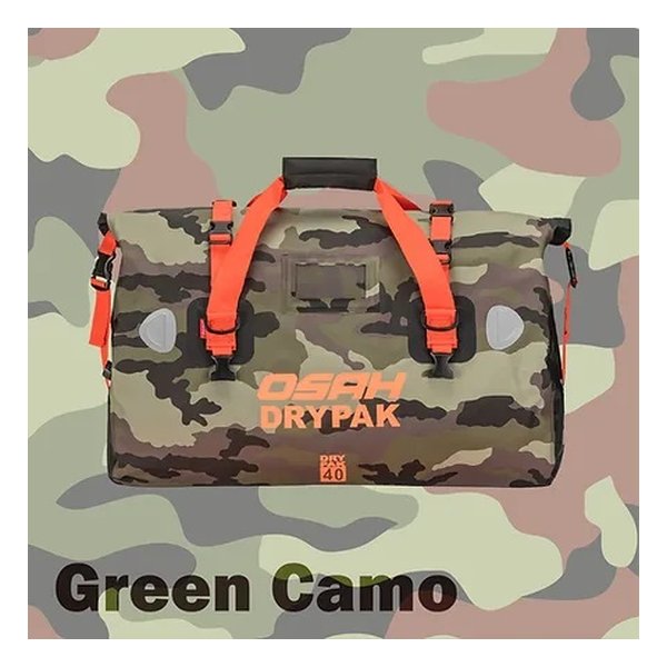 OSAH DRYPAK（オサー ドライパック）ユニバーサル 40L ドリフト ダッフルバッグ IPX6/防水/グリーン カモ DB-400-A-6 Green Camo(2615333)代引不可 送料無料