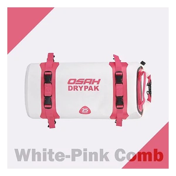 OSAH DRYPAK（オサー ドライパック）25L テールパック IPX6/防水/ホワイト/ピンク GBM-201-B-7 White-Pink Comb(2615340)代引不可 送料無料