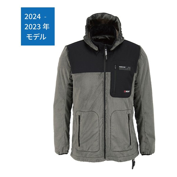 RS-Taichi アールエスタイチバイク用 秋冬 e-HEAT フリース インナーパーカ ブラック/グレー/Mサイズ RSU638BK71M(2581027)送料無料