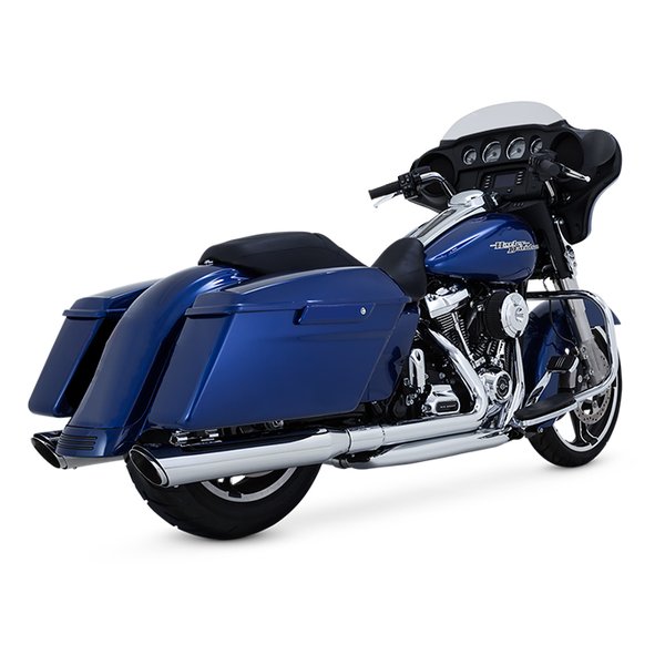 VANCE&HINES（バンスアンドハインズ）TwinSlash Round ツインスラッシュ ラウンド スリップオン クローム マフラー 1801-1070(2630490)代引不可 送料無料