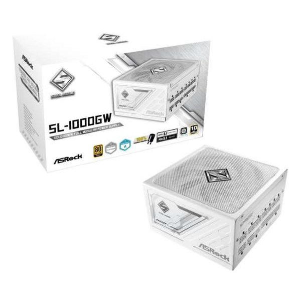 ASRock アスロックSteel Legend ホワイト 1000W電源 80PLUS認証 Gold SL-1000GW(2641874)送料無料