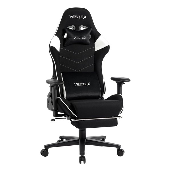 VESTEX（ベステックス）S2 高撥水メッシュファブリック フットレスト付き ゲーミングチェア ホワイト VES-S2FTWH(2644270)代引不可 送料無料