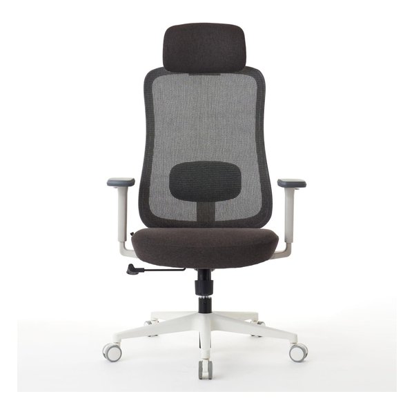 ROOM WORKS（ルームワークス）M2 メッシュ&ファブリック ワークチェア ホワイト&ブラウン RM2-WBR(2644290)代引不可 送料無料