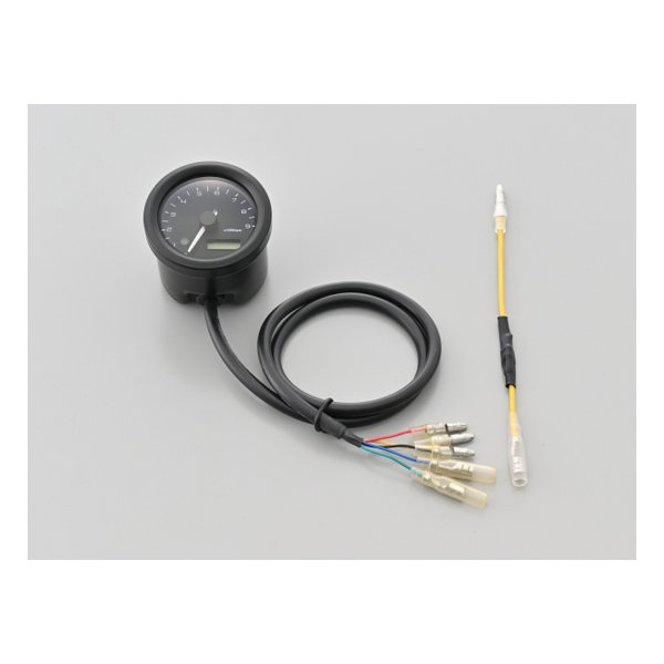 DAYTONA デイトナ電気式 タコメーター 電圧計 ブラックボディ/3色LED φ48 9000rpm表示 44198(2610758)代引不可 送料無料