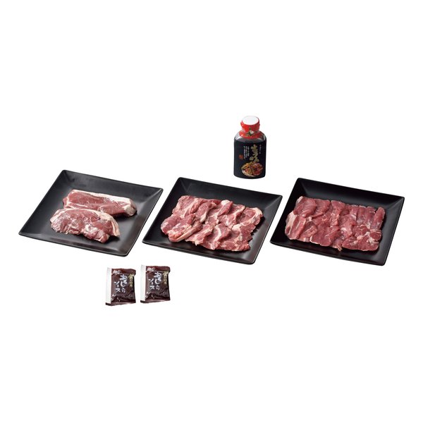 肉の山本（ニクノヤマモト）生ラム食べ比べセット 3種セット/生ラムのたれ・おろし入りソース付 ZOA422263480(2646711)代引不可