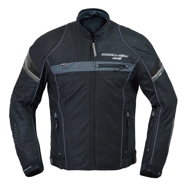 ROUGH&amp;ROAD ラフアンドロードフルメッシュジャケットFP スラッシュBK-BM RR7346SS-BKB2(2506442)代引不可 送料無料
