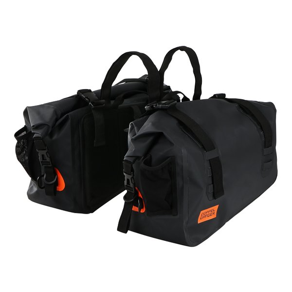 DOPPELGANGER（ドッペルギャンガー）バイク用 ターポリンサイドバッグ 容量40L 片側20L /ブラック DBT393-BK(2648150)代引不可