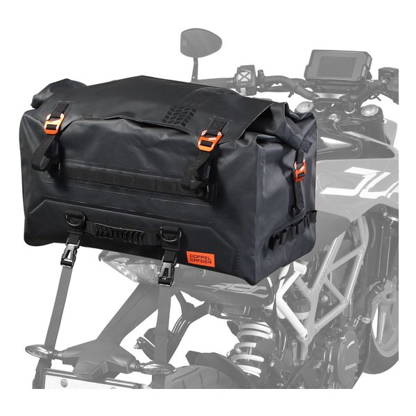 DOPPELGANGER（ドッペルギャンガー）バイク用 ターポリンシートバッグ ツアー 容量55L/ブラック DBT611-BK(2648174)代引不可