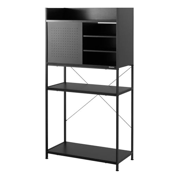 Bauhutte バウヒュッテデスクサイドラック ボックスタイプ 幅760mm/ブラック BHS-760-BK(2648317)代引不可