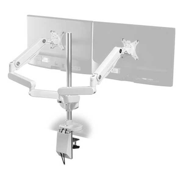 Bauhutte バウヒュッテロングモニターアームGS デュアル/ホワイト BMA
