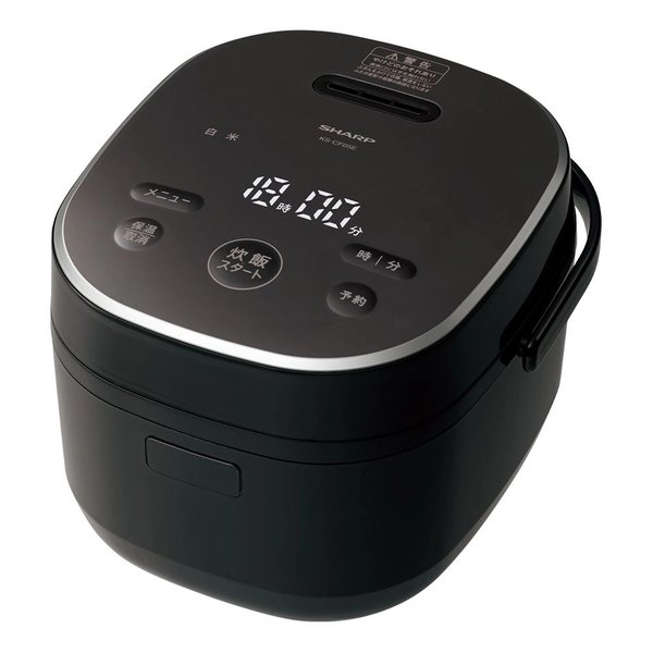 SHARP シャープジャー炊飯器 3合炊き/3mm圧釜/ブラック系 KS-CF05E-B(2653614)送料無料