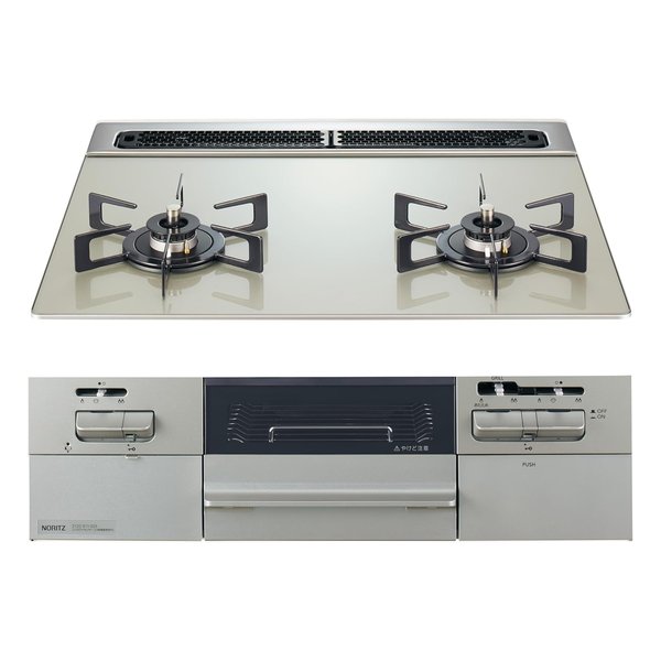 NORITZ（ノーリツ）Fami ビルトインコンロ 都市ガス12A17A/2口/60cmタイプ N2WV8RWTP2SI12A13A(2654531)送料無料