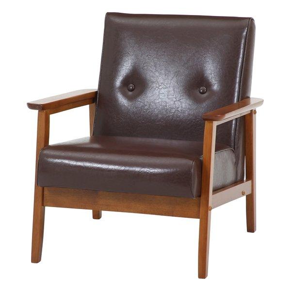 不二貿易 フジボウエキバイキャストPUソファ ミート 1人掛け/ライトブラウン 71731(2653263)代引不可