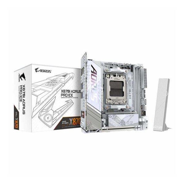 GIGABYTE ギガバイトX870チップセット搭載 Mini-ITX マザーボード ホワイト X870I AORUS PRO ICE(2637912)代引不可 送料無料