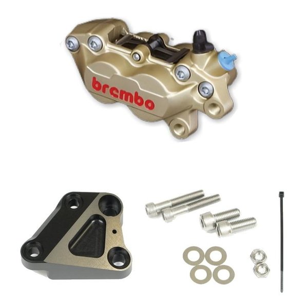 ROUGH&amp;ROAD ラフアンドロード4PキャリパーKIT bremboキャスティング GD WQ24-10074BK(2646313)代引不可 送料無料