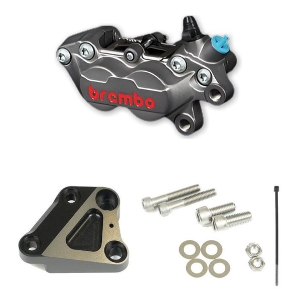 ROUGH&amp;ROAD ラフアンドロード4PキャリパーKIT bremboキャスティング TI WQ25-10074BK(2646327)代引不可 送料無料