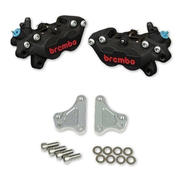 ROUGH&ROAD ラフアンドロードWORKS QUALITY brembo40ミリキャリパーサポート・キャリパーセット 左右/ブラック WQ26-10027SV(2646338)代引不可 送料無料