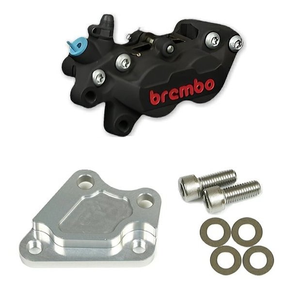 ROUGH&ROAD ラフアンドロードWORKS QUALITY brembo40ミリキャリパーサポート・キャリパーセット 左/ブラック WQ26-13014SV(2646344)代引不可 送料無料