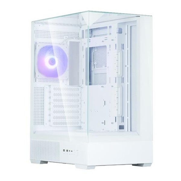 ZALMAN ザルマンピラーレスデザイン ATX ミドルタワー型 PCケース ホワイト P40 PRISM WHITE(2644163)代引不可 送料無料