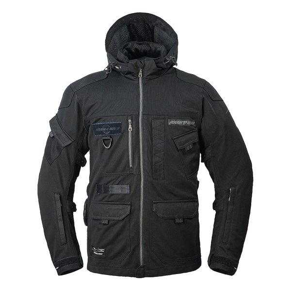 ROUGH&amp;ROAD ラフアンドロードR&amp;R マウンテンメッシュパーカー BK-M RR7349BK2(2529399)送料無料