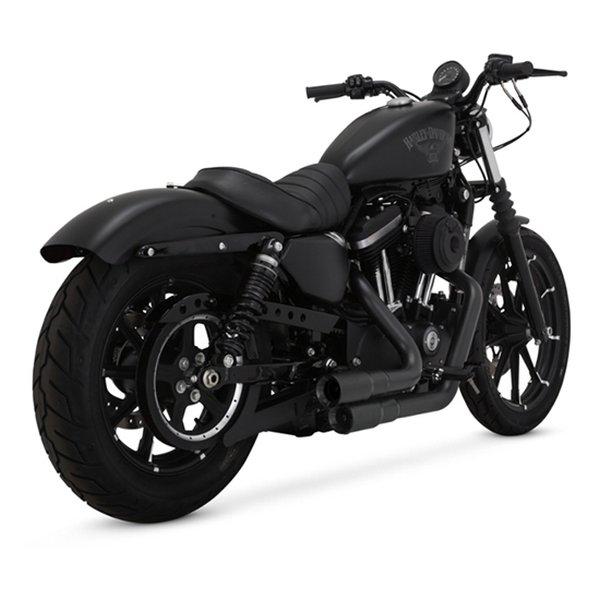 VANCE&amp;HINES（バンスアンドハインズ）Mini-Granades 2-2 ミニグレネード ブラック マフラー SPORTSTER 04-13 46884(2630393)代引不可 送料無料