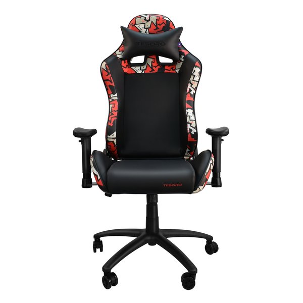 TESORO（テソロ）ゲーミングチェア Graffiti Red ハイバックシート/ストリートアートデザイン/レッド JT701GF-R(2655834)送料無料