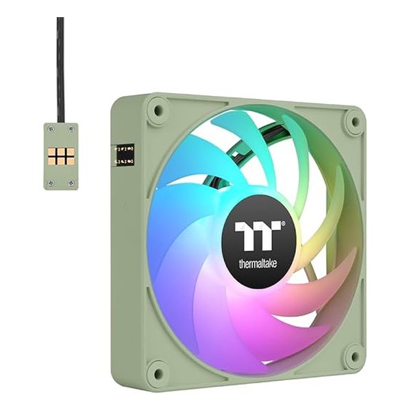 thermaltake サーマルテイクケースファンｘ3 CT140 EX ARGB Sync PC Cooling Fan 3 Fan Pack Matcha Green CL-F197-PL14MG-A(2620474)代引不可 送料無料