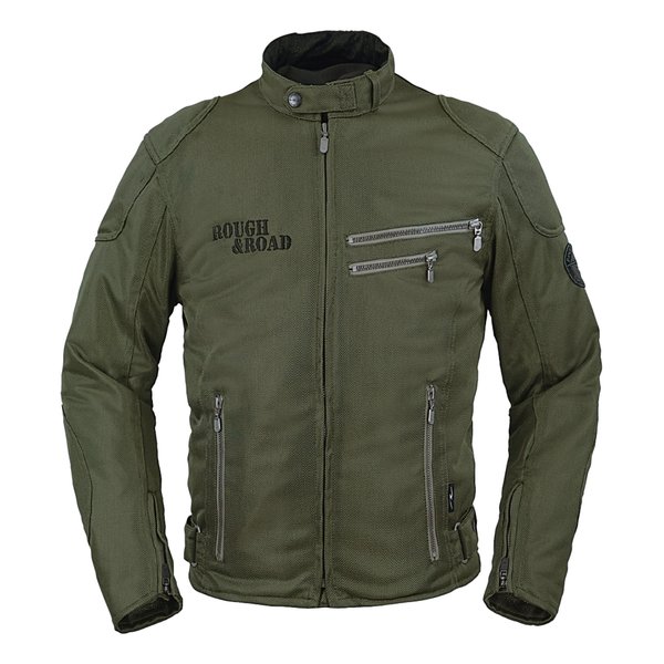 ROUGH&ROAD ラフアンドロードライディングZIPメッシュJK EM OV/BK-M RR7308OV/BK2(2567545)代引不可 送料無料