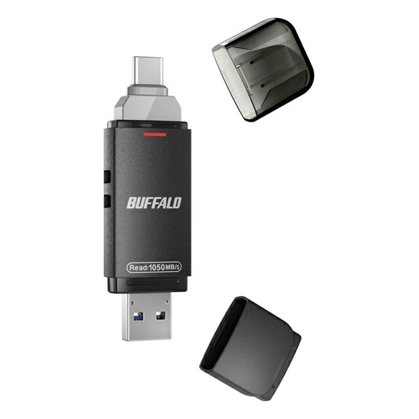 BUFFALO バッファローType-C/Aコネクター両対応 高速帯S500GB SSD-SDH500U3BA/D(2659253)送料無料