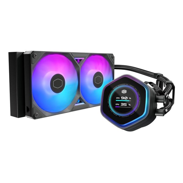 Cooler Master クーラーマスターMasterLiquid 240 Atmos II LCD ARGB ブラック MLX-D24M-A25SZ-L1(2658419)送料無料