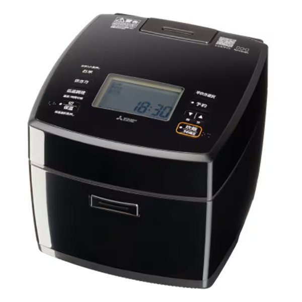 MITSUBISHI 三菱電機 ミツビシデンキIHジャー炊飯器 ダブル備長炭コート/熾火 おきび /2層厚釜/5.5合炊き/黒曜 NJ-VS10H-B(2662604)送料無料