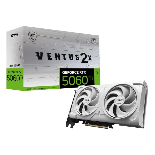 MSI エムエスアイGeForce RTX 5060 Ti 16G VENTUS 2X OC WHITE PLUS グラフィックボード 転送不可 G506T16V2CWP(2662468)