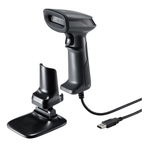 SANWA SUPPLY サンワサプライ2次元バーコードリーダー スタンド付き・QRコード BCR-2D10GY(2663560)代引不可 送料無料