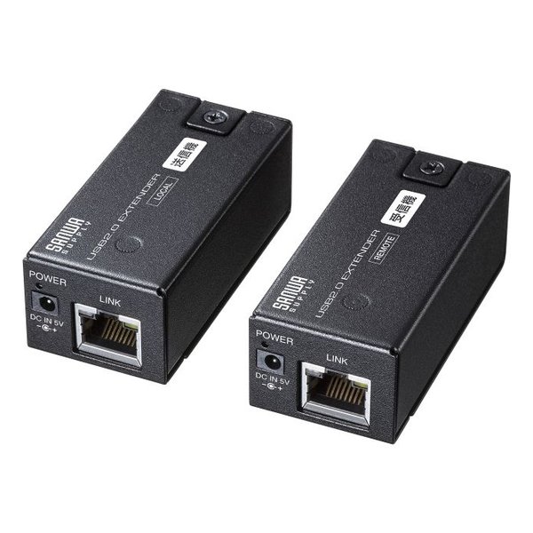 SANWA SUPPLY サンワサプライUSB2.0エクステンダー 150m延長、1ポート USB-EXSET5(2663659)代引不可 送料無料